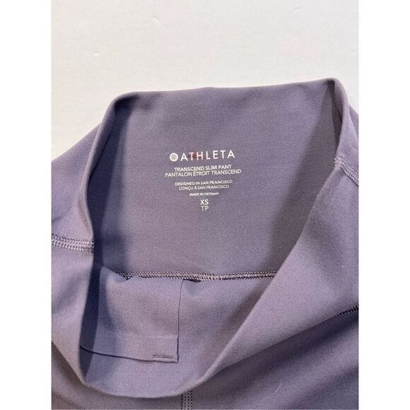 Athleta Transcend Slim Flared Pant Dusk Violet Women Size Extra Small 33" Inseam - Picture 4 of 12